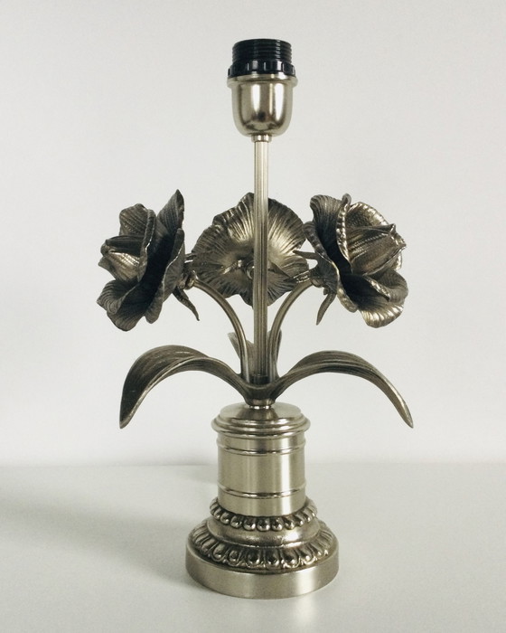 Image 1 of Maison Jansen Lampe à poser avec roses