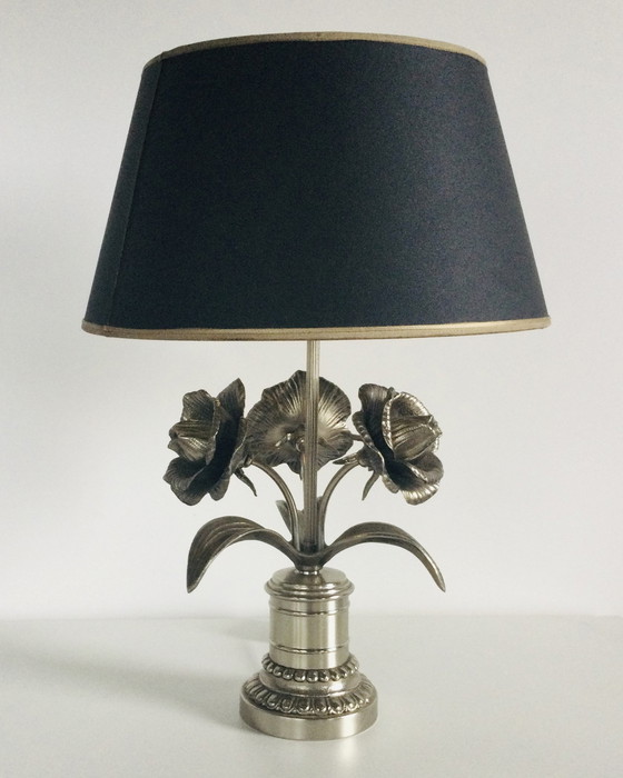 Image 1 of Maison Jansen Lampe à poser avec roses