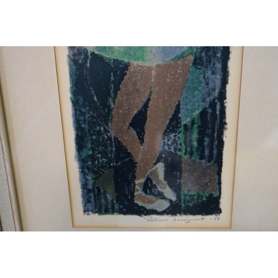 Image 1 of Lithographie vintage sur papier de Fabian Lundqvist, 1958