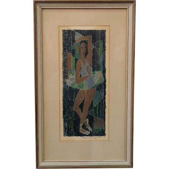 Image 1 of Lithographie vintage sur papier de Fabian Lundqvist, 1958