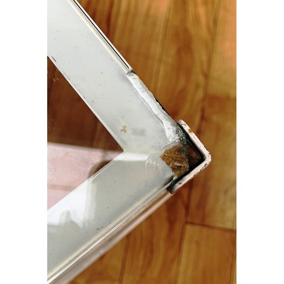 Image 1 of Table basse vintage en métal et verre