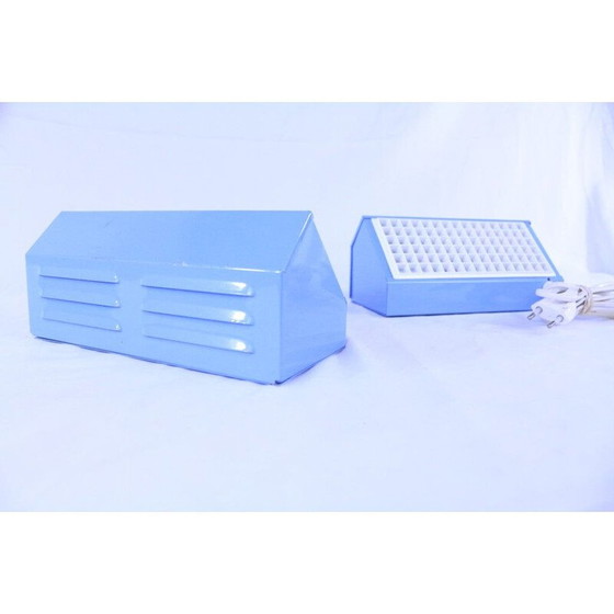 Image 1 of Paire d'appliques vintage bleues et blanches d'Ikea, 1980