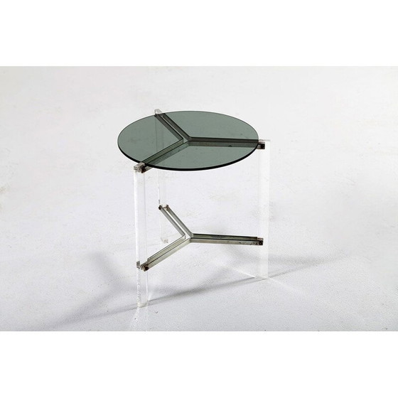 Image 1 of Table d'appoint vintage en verre acrylique