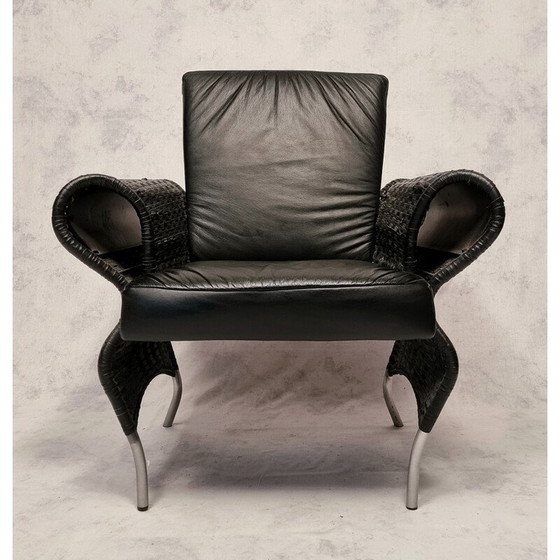 Image 1 of Paire de fauteuils en cuir vintage par Borek Sipek, Tchécoslovaquie 1980