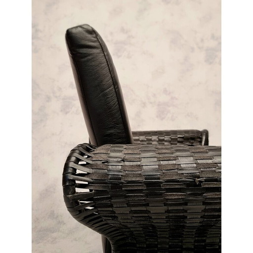 Paire de fauteuils en cuir vintage par Borek Sipek, Tchécoslovaquie 1980