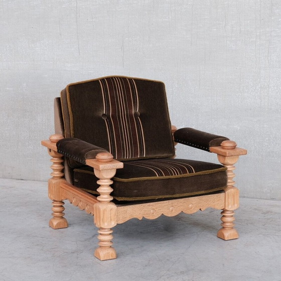 Image 1 of Ensemble de salon vintage en chêne, Danemark 1970