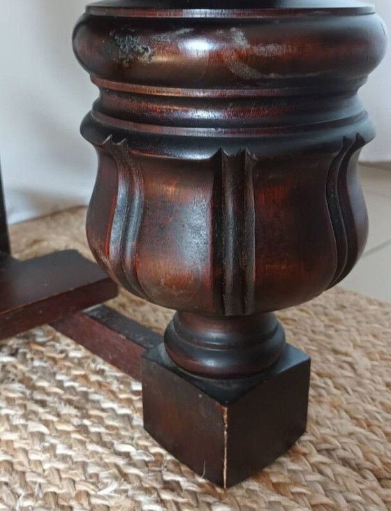 Image 1 of Bibliothèque Vitrine En Chêne Massif Xxème 