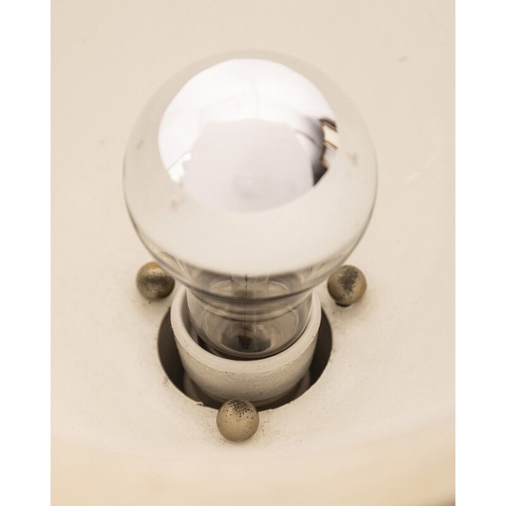 Image 1 of Lampe vintage en métal chromé et verre blanc par Pia Guidetti Crippa pour Lumi Milano, Italie 1960