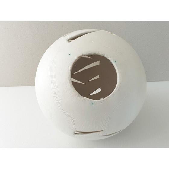 Image 1 of Lampe de table vintage en céramique bleue, 1970