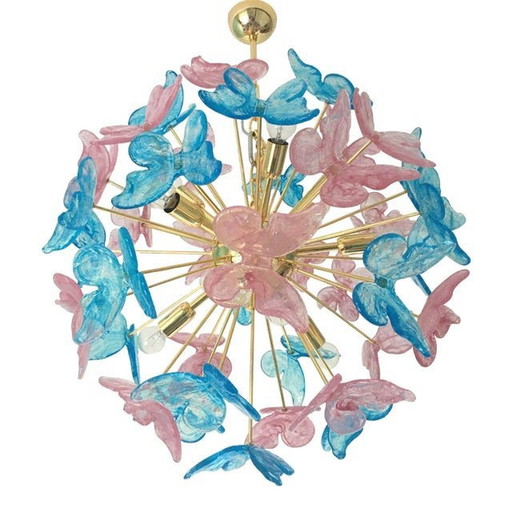 Spoutnik papillon vintage, lustre en verre