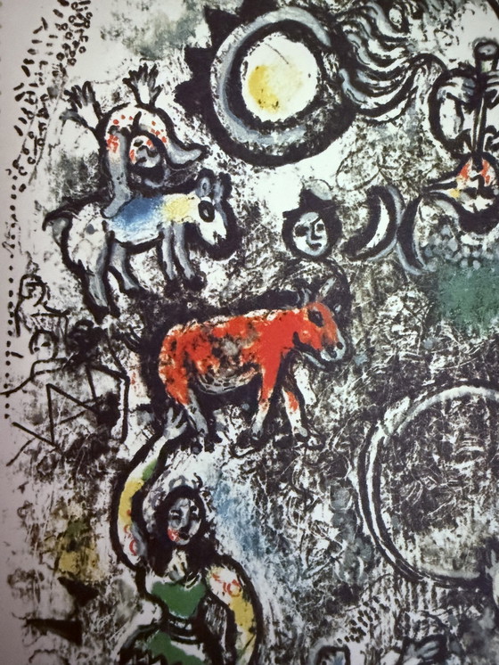 Image 1 of Marc Chagall : "Cimiez". Lithographie en édition limitée. Incluant Double Passe-Partout.