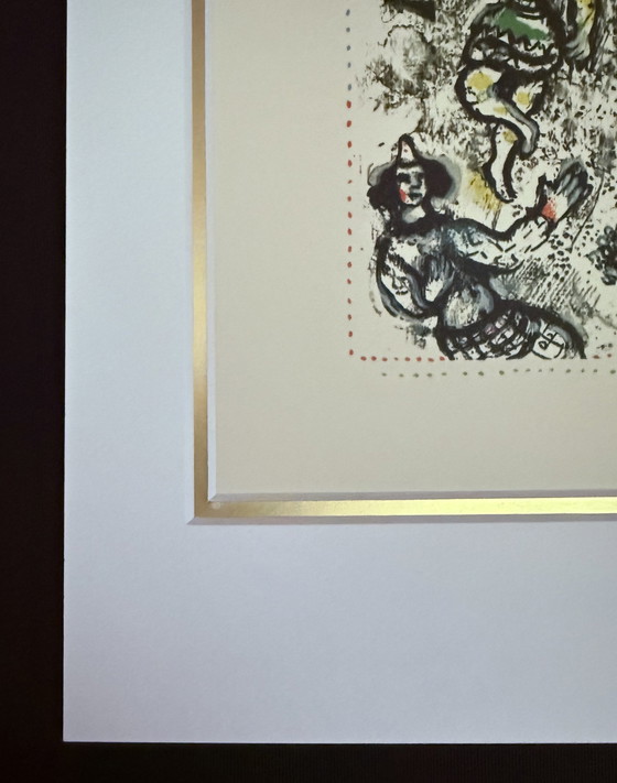 Image 1 of Marc Chagall : "Cimiez". Lithographie en édition limitée. Incluant Double Passe-Partout.