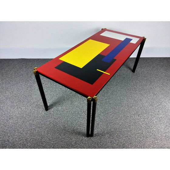 Image 1 of Table basse vintage à motifs géométriques, 1960