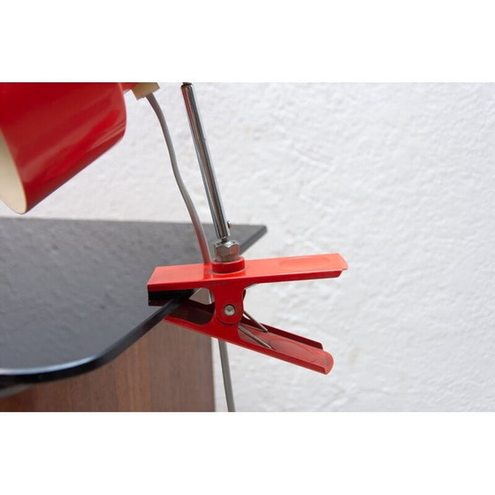 Image 1 of Lampe de table rouge du milieu du siècle par Josef Hurka, 1960s