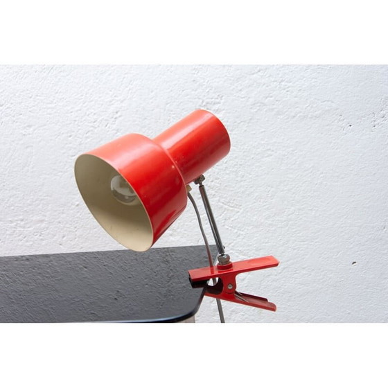 Image 1 of Lampe de table rouge du milieu du siècle par Josef Hurka, 1960s