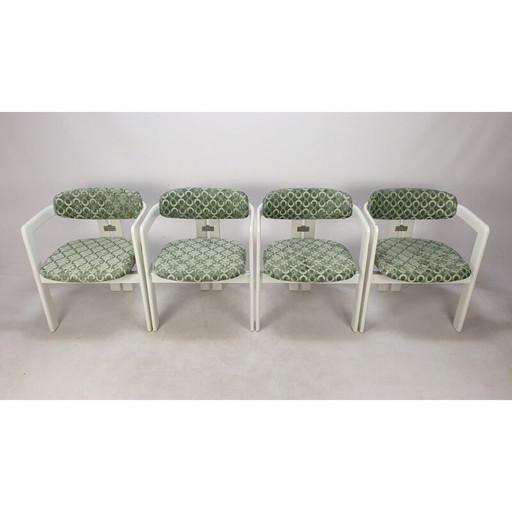 Ensemble de 4 chaises Pamplona vintage par Augusto Savini pour Pozzi, Italie 1970