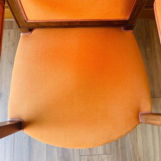 Image 1 of Fauteuil vintage en velours orange