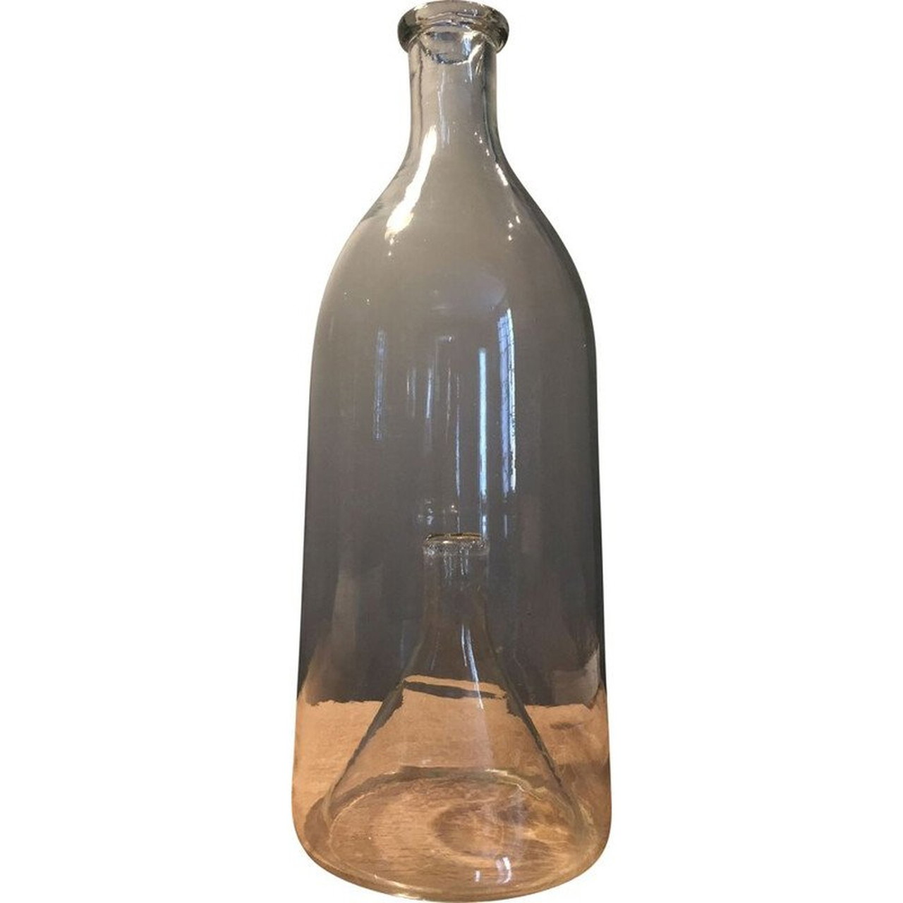 BOUTEILLE VERRE Soufflé XIXe PIEGE à VAIRONS PECHE