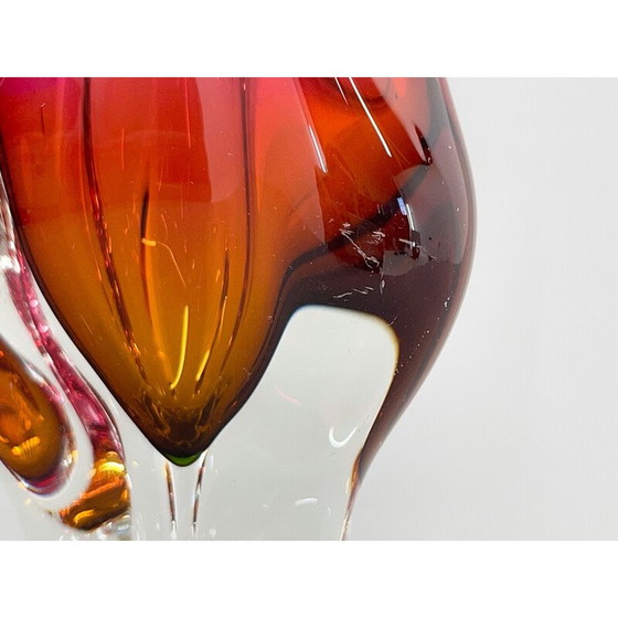 Image 1 of Vase vintage en verre par Josef Hospodka pour Chribska Glassworks, Tchécoslovaquie 1960