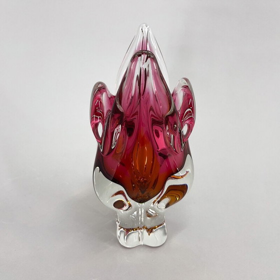 Image 1 of Vase vintage en verre par Josef Hospodka pour Chribska Glassworks, Tchécoslovaquie 1960