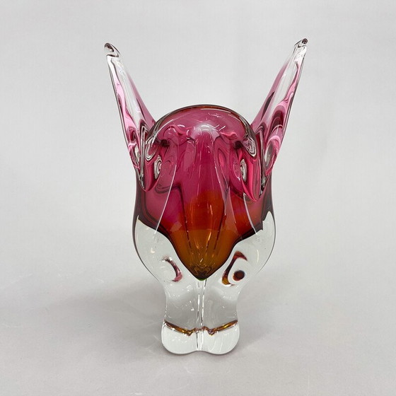 Image 1 of Vase vintage en verre par Josef Hospodka pour Chribska Glassworks, Tchécoslovaquie 1960