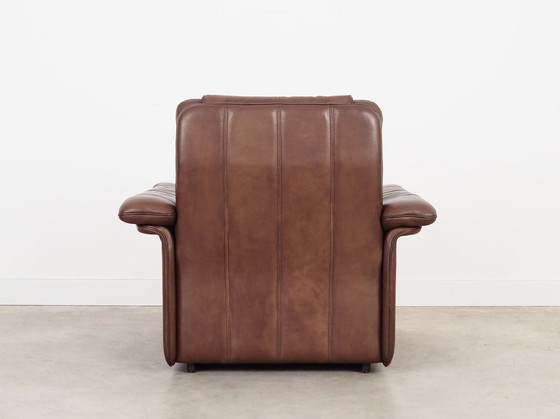 Image 1 of Fauteuil en cuir marron, Design suisse, 1970S, Manufacture : De Sede