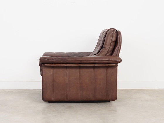 Image 1 of Fauteuil en cuir marron, Design suisse, 1970S, Manufacture : De Sede