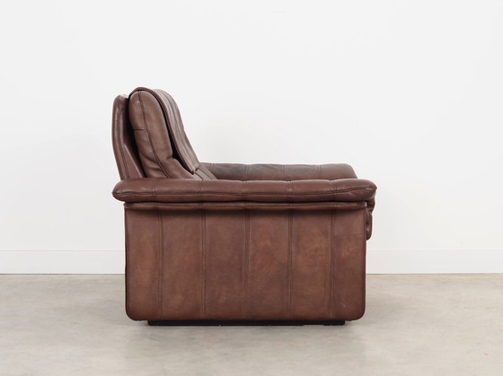 Image 1 of Fauteuil en cuir marron, Design suisse, 1970S, Manufacture : De Sede