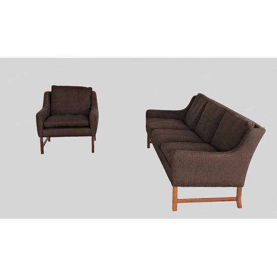 Image 1 of Ensemble de salon vintage composé d'un canapé et d'une chaise longue par Fredrik Kayser pour Vatne 1960