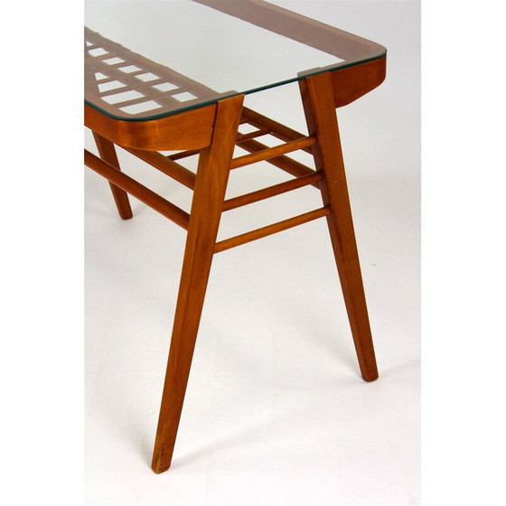 Image 1 of Table basse vintage en bois par František Jirák, Tchécoslovaquie années 1960