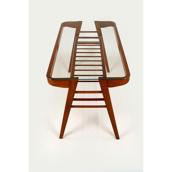 Image 1 of Table basse vintage en bois par František Jirák, Tchécoslovaquie années 1960