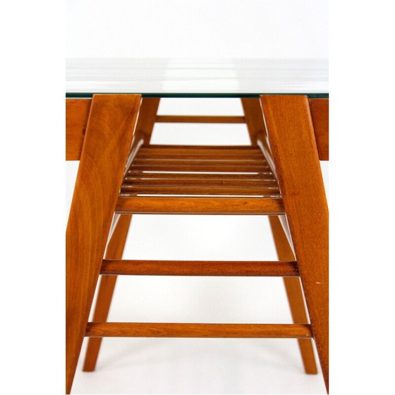 Image 1 of Table basse vintage en bois par František Jirák, Tchécoslovaquie années 1960