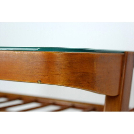 Image 1 of Table basse vintage en bois par František Jirák, Tchécoslovaquie années 1960
