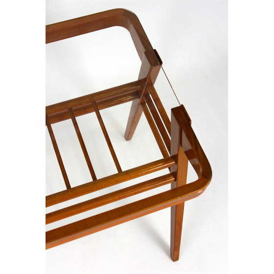 Image 1 of Table basse vintage en bois par František Jirák, Tchécoslovaquie années 1960