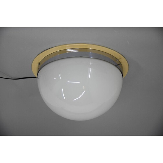 Image 1 of Plafonnier Bauhaus vintage en chrome par Zukov, Tchécoslovaquie 1940