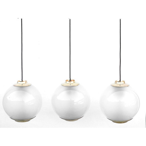 Ensemble de 3 lampes à suspension Ls2 vintage par Luigi Caccia Dominioni pour Azucena, Italie 1954