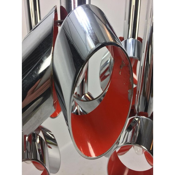 Image 1 of Lustre vintage en métal chromé de Raak Amsterdam, 1960