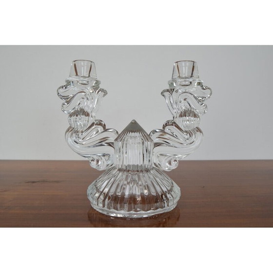 Image 1 of Chandelier en verre du milieu du siècle, Tchécoslovaquie années 1960