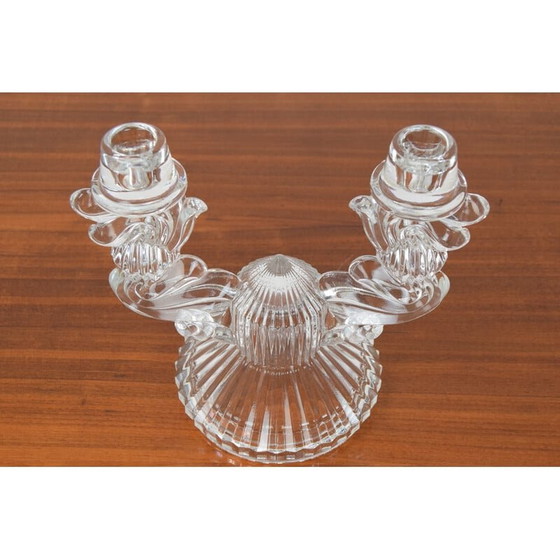 Image 1 of Chandelier en verre du milieu du siècle, Tchécoslovaquie années 1960