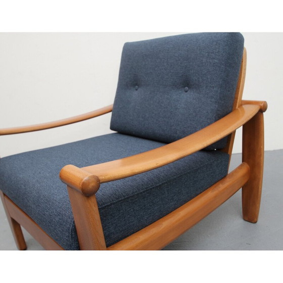 Image 1 of Fauteuil vintage en bleu foncé - années 1960
