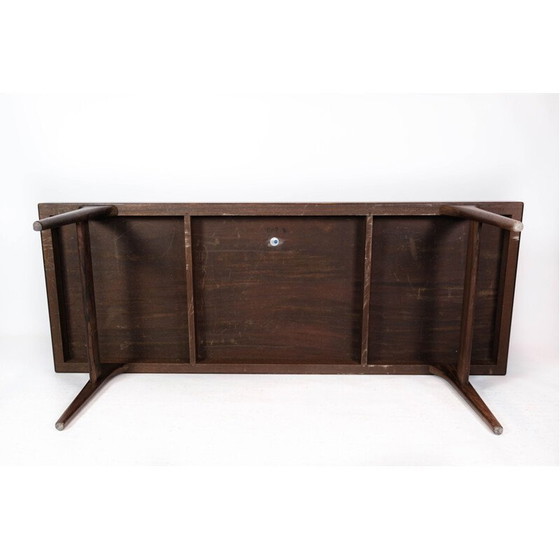 Image 1 of Table basse vintage en palissandre avec carreaux bleus par Johannes Andersen pour Silkeborg Furniture, 1960