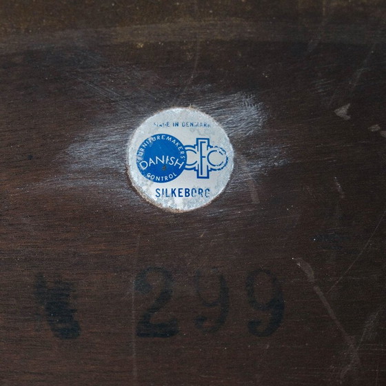 Image 1 of Table basse vintage en palissandre avec carreaux bleus par Johannes Andersen pour Silkeborg Furniture, 1960