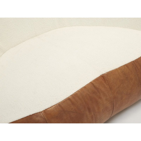 Image 1 of Ensemble de salon vintage en forme de croissant par Raphaël Raffel pour Honoré Paris, 1970