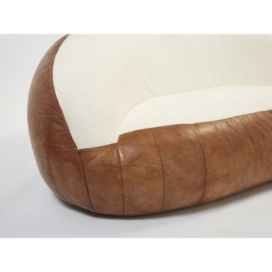 Image 1 of Ensemble de salon vintage en forme de croissant par Raphaël Raffel pour Honoré Paris, 1970