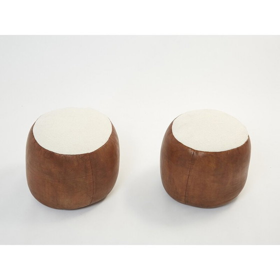 Image 1 of Ensemble de salon vintage en forme de croissant par Raphaël Raffel pour Honoré Paris, 1970