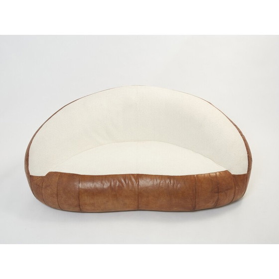 Image 1 of Ensemble de salon vintage en forme de croissant par Raphaël Raffel pour Honoré Paris, 1970