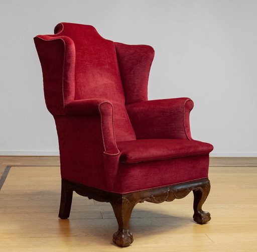 Fauteuil à oreilles rouges