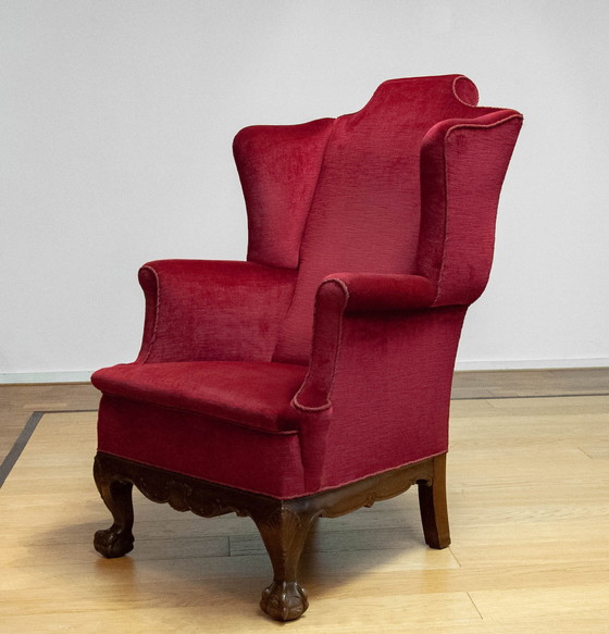 Image 1 of Fauteuil à oreilles rouges