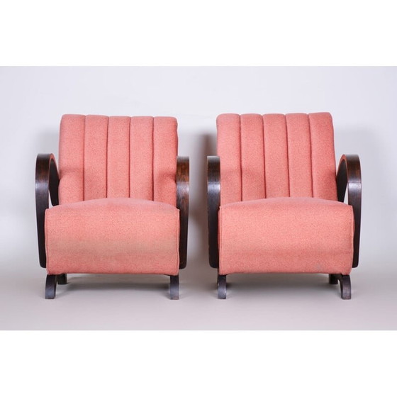 Image 1 of Paire de fauteuils Art Déco roses, années 1930