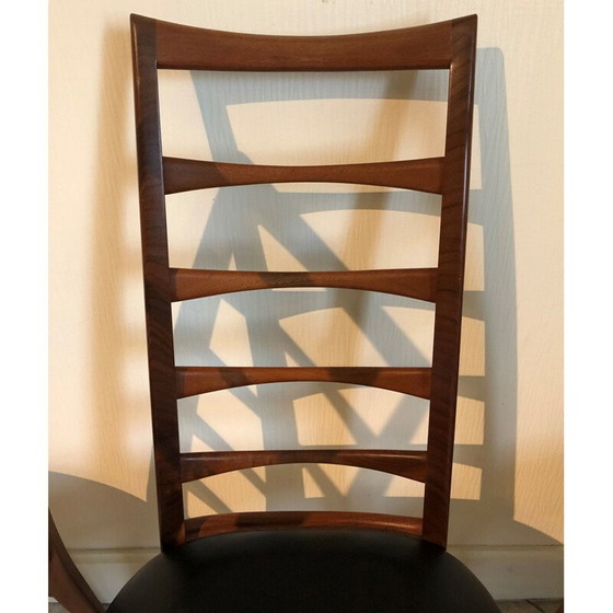 Image 1 of Ensemble de 6 chaises vintage en teck par Niels Koefoed pour Koefoeds Hornslet, 1961